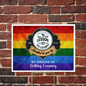 Anti Trump political message Yard Sign