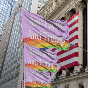 Anti fascist anti Trump Flag