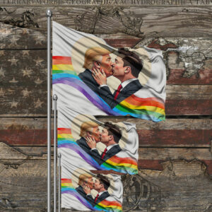 Donald Trump Elon Musk Love Flag