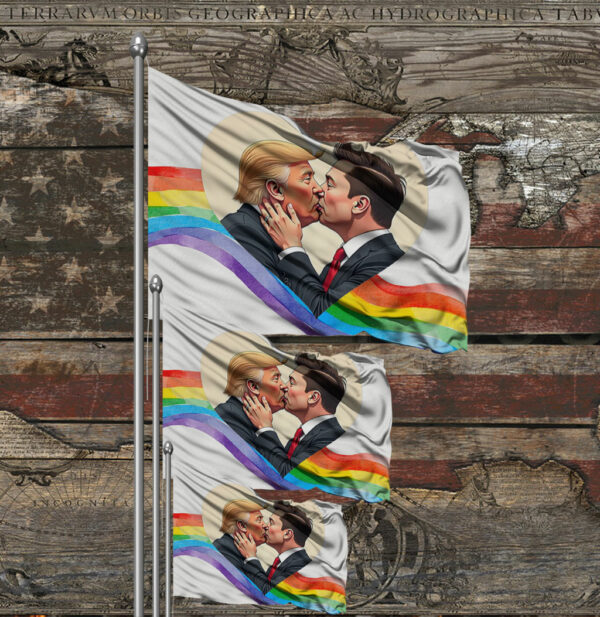 Donald Trump Elon Musk Love Flag