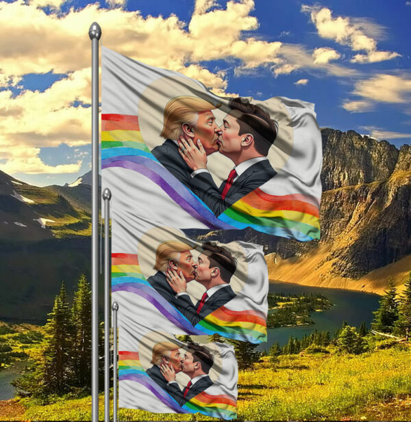 Donald Trump Elon Musk Love Flag