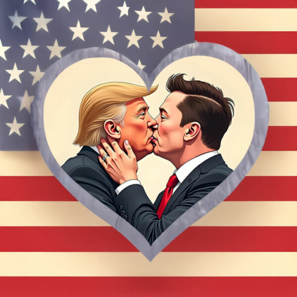 Donald Trump Elon Musk Love Stickers