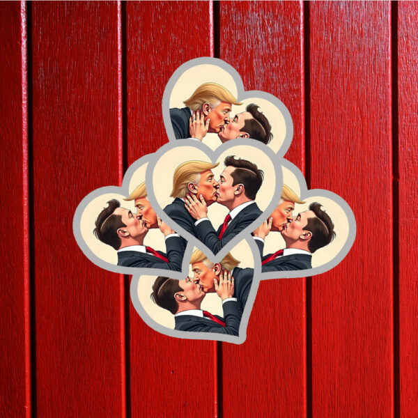 Donald Trump Elon Musk Love Sticker ,Car Magnet