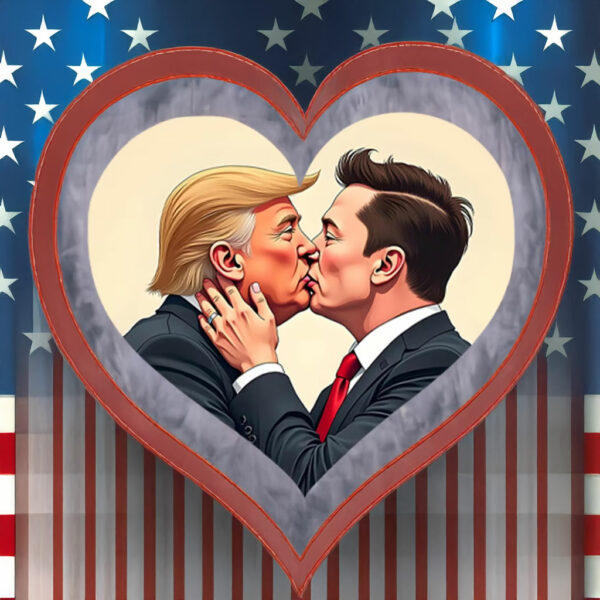 Donald Trump Elon Musk Love Stickers