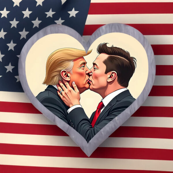 Donald Trump Elon Musk Love Stickers