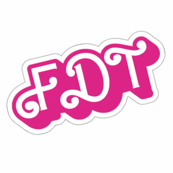 FDT Sticker (Fuck Donald Trump) Pink Barbie Sticker