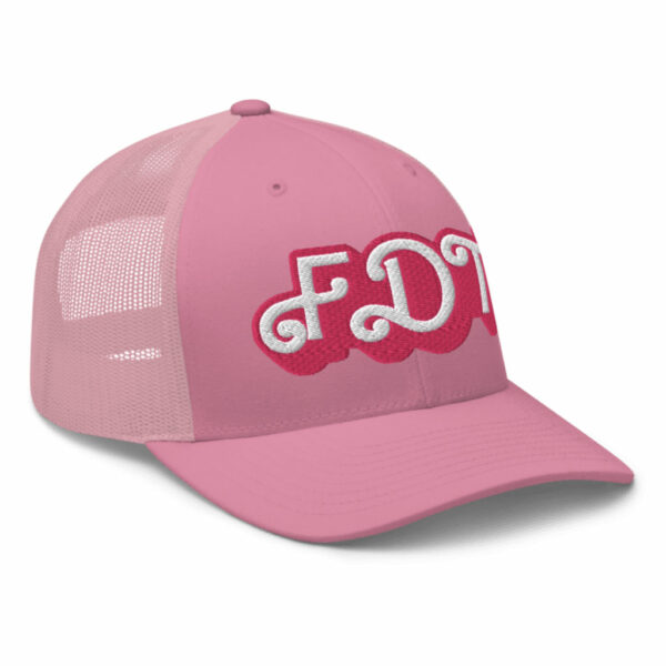 FDT Trucker Hat (Fuck Donald Trump) Pink Barbie Cap