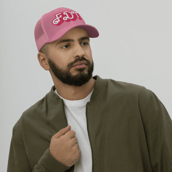 FDT Trucker Hat (Fuck Donald Trump) Pink Barbie Cap