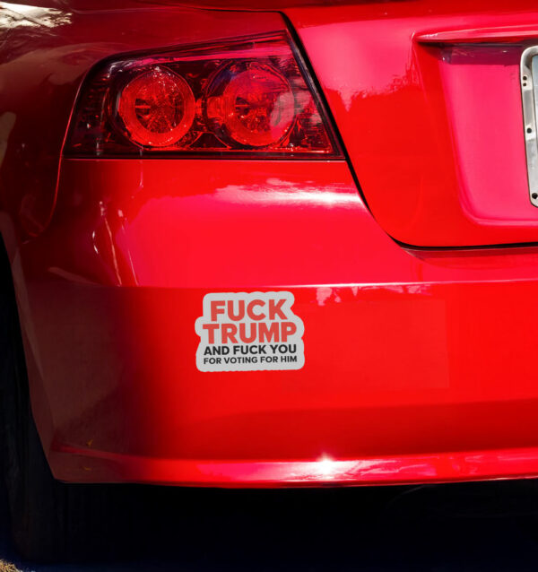 Fuck Trump And Fuck You For Voting For Him 2025 Sticker