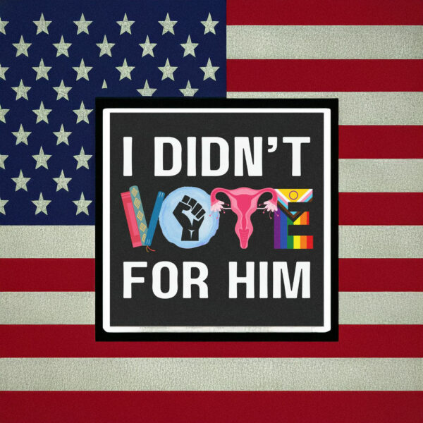 I Didn't Vote For Him Anti Trump Car Magnet, Bumper Sticker