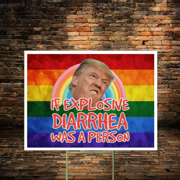 If Explosive Diarrhea Was a Person Donald Trump Yard Sign