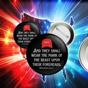 Mark Of The Beast MAGA Hat Button