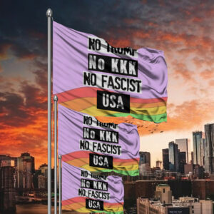 No Trump No KKK No Fascist USA Anti Trump Flag