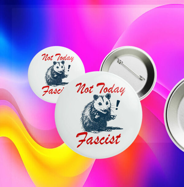 Not today fascist Button anti trump