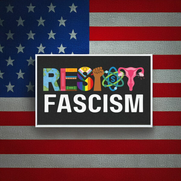 Resist Fascism Anti Trump Car Magnet, Bumper Sticker