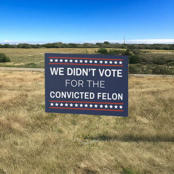 We Didn't Vote for the Convicted Felon Yard Sign