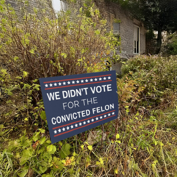 We Didn't Vote for the Convicted Felon Yard Sign