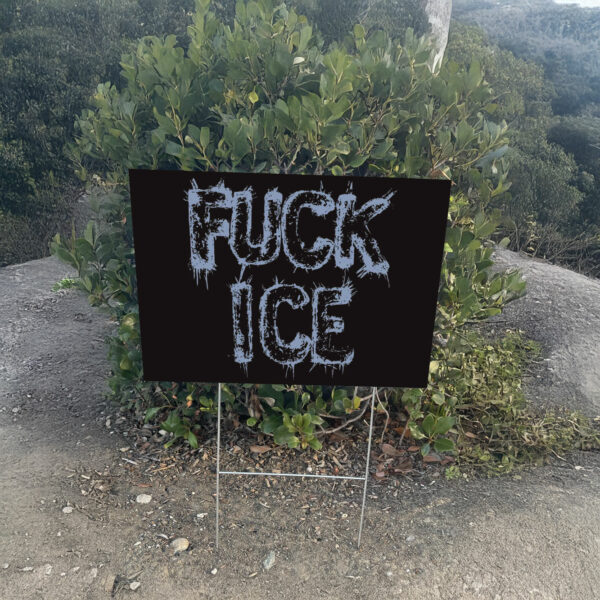 Anti Trump Abolish ICE Yard Sign, Chinga La Migra