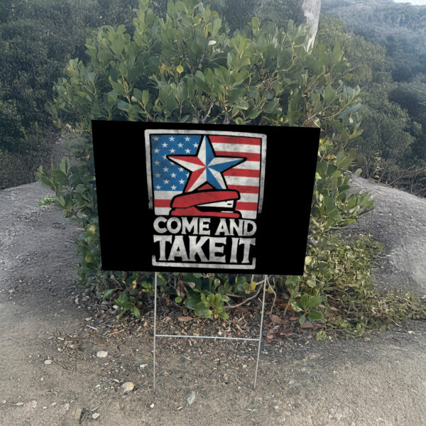 Anti Trump Come and Take It Red Stapler Yard Sign