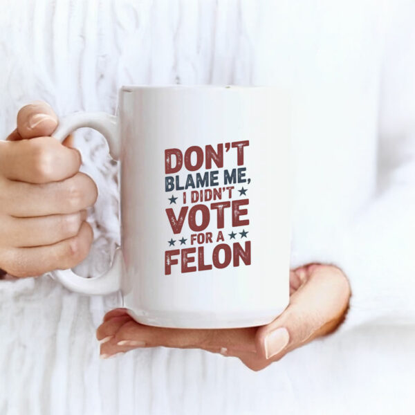 Don't Blame Me, I Didn't Vote for a Felon Mug