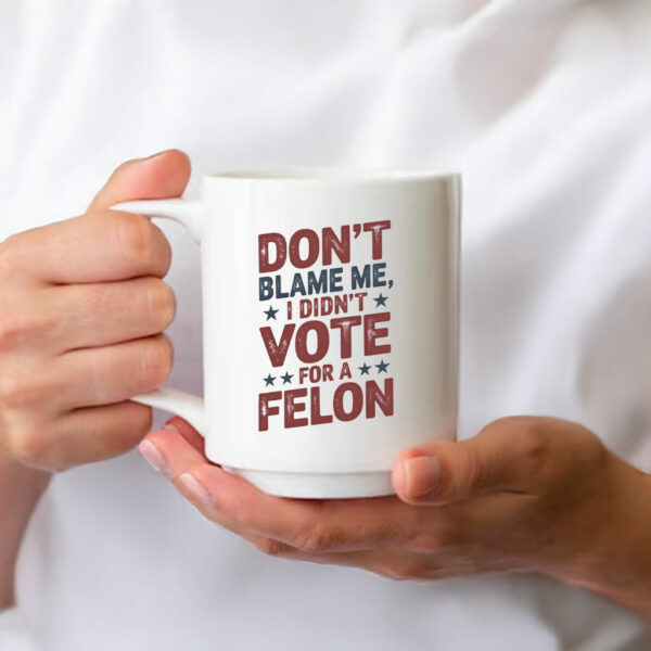 Don't Blame Me, I Didn't Vote for a Felon Mug