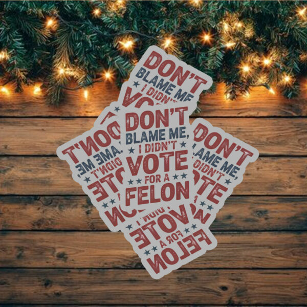 Don't Blame Me, I Didn't Vote for a Felon Sticker ,Car Magnet