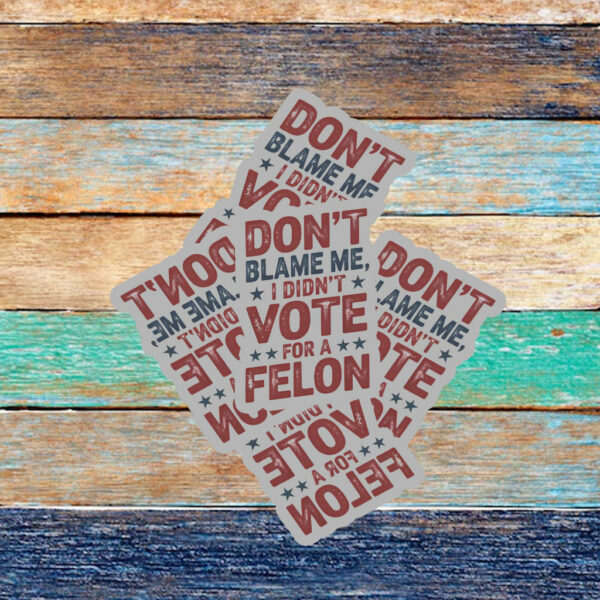 Don't Blame Me, I Didn't Vote for a Felon Sticker ,Car Magnet