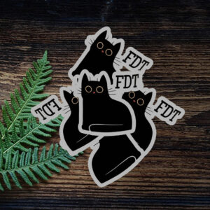 FDT Anti Trump Sticker ,Car Magnet Childless Cat Lady