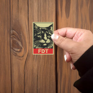FDT Cat Fuck Donald Trump Sticker ,Car Magnet