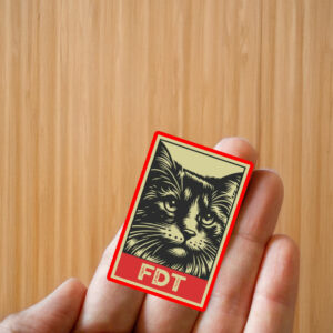 FDT Cat Fuck Donald Trump Sticker ,Car Magnet