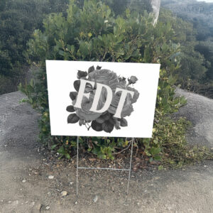 FDT Floral Anti Trump MAGA Yard Sign