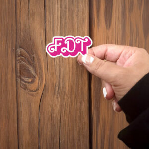 FDT Pink Barbie Sticker ,Car Magnet