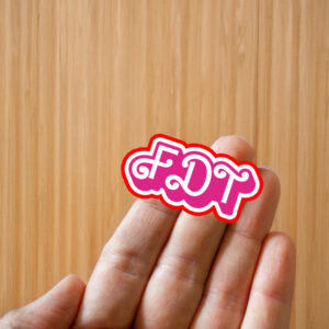FDT Pink Barbie Sticker ,Car Magnet
