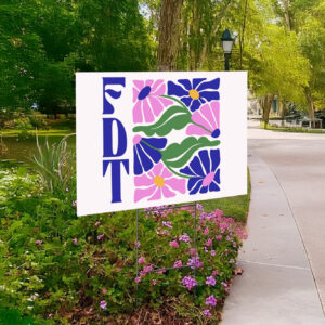 FDT flower Anti Trump Liberal Feminist Human Rights Yard Sign