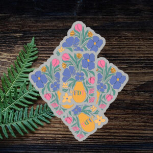 Floral Fck Trump FDT Sticker ,Car Magnet