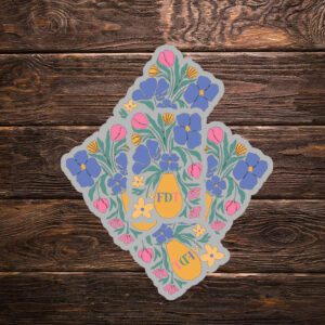 Floral Fck Trump FDT Sticker ,Car Magnet