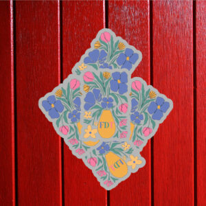 Floral Fck Trump FDT Sticker ,Car Magnet