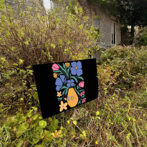 Floral Fck Trump FDT Yard Sign