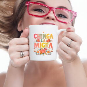 Flower Anti-Trump 'Chinga La Migra' Mug