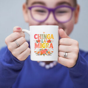 Flower Anti-Trump 'Chinga La Migra' Mug