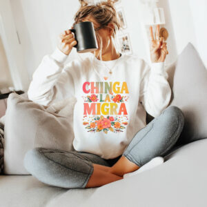 Flower Anti-Trump 'Chinga La Migra' T-Shirt