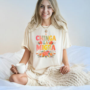 Flower Anti-Trump 'Chinga La Migra' T-Shirt
