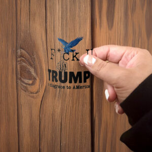 Fuck Donald Trump A Disgrace To America Sticker ,Car Magnet