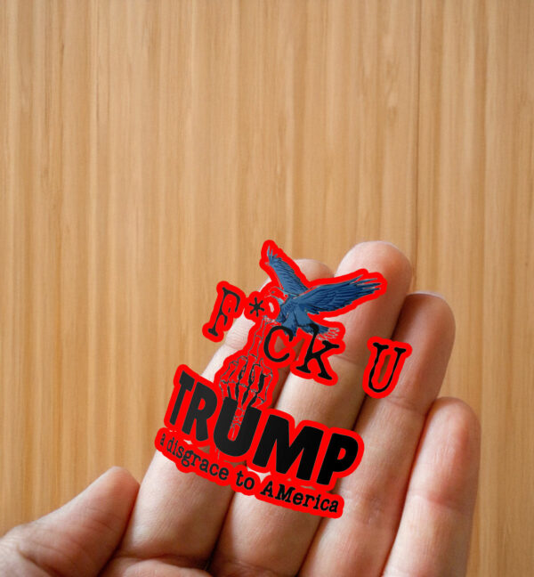 Fuck Donald Trump A Disgrace To America Sticker ,Car Magnet