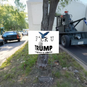 Fuck Donald Trump A Disgrace To America Yard Sign