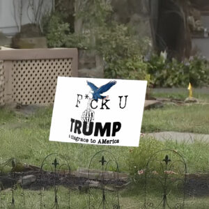 Fuck Donald Trump A Disgrace To America Yard Sign