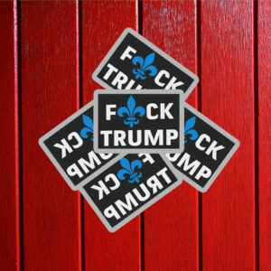 Fuck Trump Fleur de lis Sticker ,Car Magnet