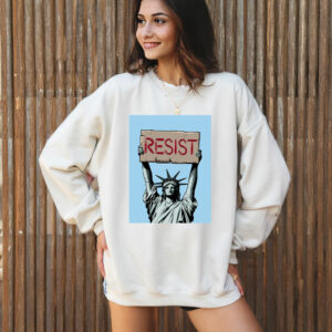 Fuck Trump, Statue of Liberty Holding Resist T-Shirt