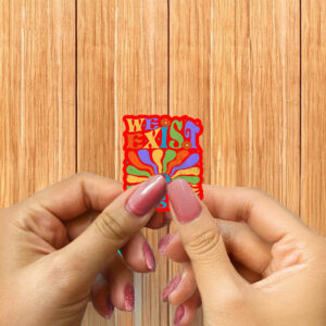 LGBT Flag Pride ,We Exist We Resist Sticker ,Car Magnet