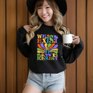 LGBT Flag Pride ,We Exist We Resist T-Shirt